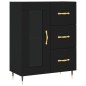 vidaXL Aparador de madera de ingeniería negro 69,5x34x90 cm vidaXL Aparador de madera de ingeniería negro 69,5x34x90 cm