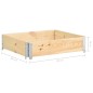 vidaXL Arriate de madera maciza de pino 100x100 cm vidaXL Arriate de madera maciza de pino 100x100 cm