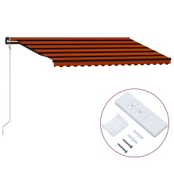 vidaXL Toldo automático retráctil naranja y marrón 400x300 cm