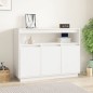 vidaXL Aparador de madera maciza de pino blanco 104,5x34x80 cm vidaXL Aparador de madera maciza de pino blanco 104,5x34x80 cm