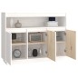 vidaXL Aparador de madera maciza de pino blanco 104,5x34x80 cm vidaXL Aparador de madera maciza de pino blanco 104,5x34x80 cm