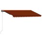 vidaXL Toldo automático retráctil naranja y marrón 400x300 cm vidaXL Toldo automático retráctil naranja y marrón 400x300 cm