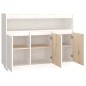 vidaXL Aparador de madera maciza de pino blanco 104,5x34x80 cm vidaXL Aparador de madera maciza de pino blanco 104,5x34x80 cm