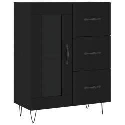 vidaXL Aparador de madera de ingeniería negro 69,5x34x90 cm