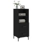 vidaXL Aparador de madera contrachapada negro 34,5x34x90 cm vidaXL Aparador de madera contrachapada negro 34,5x34x90 cm