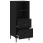 vidaXL Aparador de madera contrachapada negro 34,5x34x90 cm vidaXL Aparador de madera contrachapada negro 34,5x34x90 cm