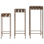 vidaXL Juego de soportes de planta 3 pzas estilo vintage metal oxidado vidaXL Juego de soportes de planta 3 pzas estilo vintage metal oxidado