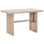 vidaXL Mesa de jardín de ratán sintético beige 110x60x67 cm vidaXL Mesa de jardín de ratán sintético beige 110x60x67 cm