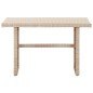 vidaXL Mesa de jardín de ratán sintético beige 110x60x67 cm vidaXL Mesa de jardín de ratán sintético beige 110x60x67 cm