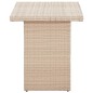 vidaXL Mesa de jardín de ratán sintético beige 110x60x67 cm vidaXL Mesa de jardín de ratán sintético beige 110x60x67 cm
