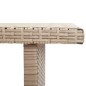 vidaXL Mesa de jardín de ratán sintético beige 110x60x67 cm vidaXL Mesa de jardín de ratán sintético beige 110x60x67 cm