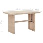 vidaXL Mesa de jardín de ratán sintético beige 110x60x67 cm vidaXL Mesa de jardín de ratán sintético beige 110x60x67 cm