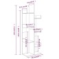 vidaXL Estantería madera contrachapada roble marrón 48x25,5x140 cm vidaXL Estantería madera contrachapada roble marrón 48x25,5x140 cm