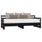 vidaXL Sofá cama extraíble madera maciza de pino negro 2x(90x200) cm vidaXL Sofá cama extraíble madera maciza de pino negro 2x(90x200) cm