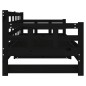 vidaXL Sofá cama extraíble madera maciza de pino negro 2x(90x200) cm vidaXL Sofá cama extraíble madera maciza de pino negro 2x(90x200) cm