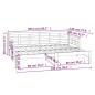vidaXL Sofá cama extraíble madera maciza de pino negro 2x(90x200) cm vidaXL Sofá cama extraíble madera maciza de pino negro 2x(90x200) cm