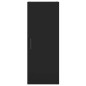 vidaXL Armario de pared negro 34,5x34x90 cm