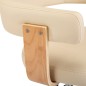 vidaXL Sillas de comedor giratorias 4 uds cuero sintético color crema