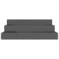 vidaXL Jardinera de madera maciza de pino gris 78x78x27 cm