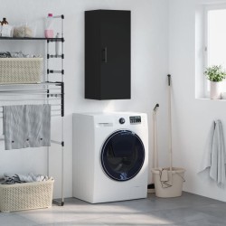 vidaXL Armario de pared negro 34,5x34x90 cm