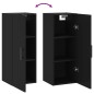 vidaXL Armario de pared negro 34,5x34x90 cm