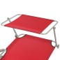 vidaXL Tumbona de jardín con toldo acero roja vidaXL Tumbona de jardín con toldo acero roja