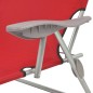 vidaXL Tumbona de jardín con toldo acero roja vidaXL Tumbona de jardín con toldo acero roja