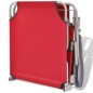 vidaXL Tumbona de jardín con toldo acero roja vidaXL Tumbona de jardín con toldo acero roja