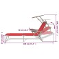 vidaXL Tumbona de jardín con toldo acero roja vidaXL Tumbona de jardín con toldo acero roja