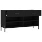 vidaXL Banco zapatero madera de ingeniería negro 102x35x55 cm vidaXL Banco zapatero madera de ingeniería negro 102x35x55 cm