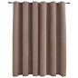 vidaXL Cortina opaca con anillas de metal gris topo 290x245 cm vidaXL Cortina opaca con anillas de metal gris topo 290x245 cm