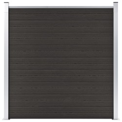 vidaXL Panel de valla WPC negro 180x186 cm