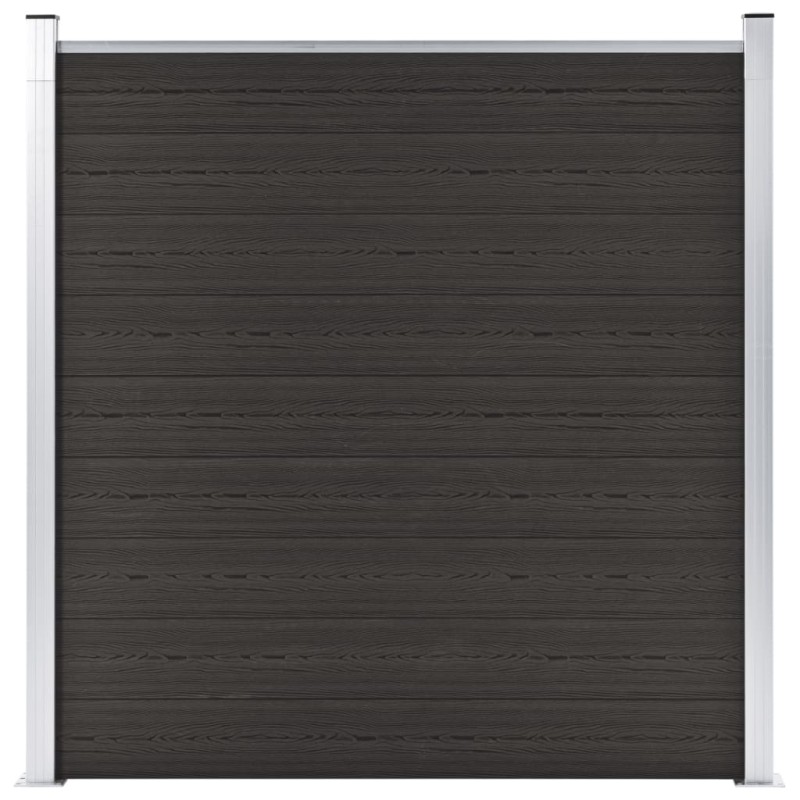 vidaXL Panel de valla WPC negro 180x186 cm vidaXL Panel de valla WPC negro 180x186 cm
