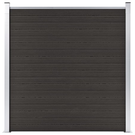 vidaXL Panel de valla WPC negro 180x186 cm