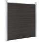 vidaXL Panel de valla WPC negro 180x186 cm vidaXL Panel de valla WPC negro 180x186 cm