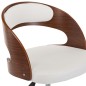 vidaXL Sillas de comedor giratorias 4 uds madera curvada cuero blanco vidaXL Sillas de comedor giratorias 4 uds madera curvada cuero blanco