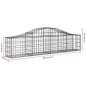 vidaXL Cesta de gaviones forma arco hierro galvanizado 200x30x40/60 cm vidaXL Cesta de gaviones forma arco hierro galvanizado 200x30x40/60 cm