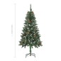 vidaXL Árbol de Navidad artificial con piñas y brillo blanco 150 cm vidaXL Árbol de Navidad artificial con piñas y brillo blanco 150 cm
