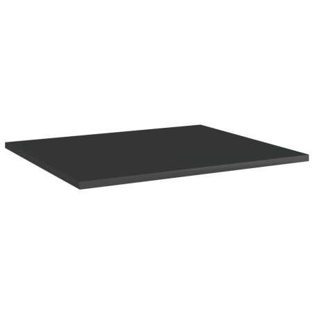 vidaXL Estante estantería 8 uds contrachapada negro brillo 60x50x1,5cm