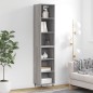 vidaXL Aparador alto madera contrachapada gris Sonoma 34,5x32,5x180 cm vidaXL Aparador alto madera contrachapada gris Sonoma 34,5x32,5x180 cm