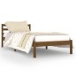 vidaXL Sofá cama madera maciza de pino marrón miel 90x200 cm