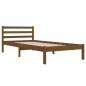 vidaXL Sofá cama madera maciza de pino marrón miel 90x200 cm
