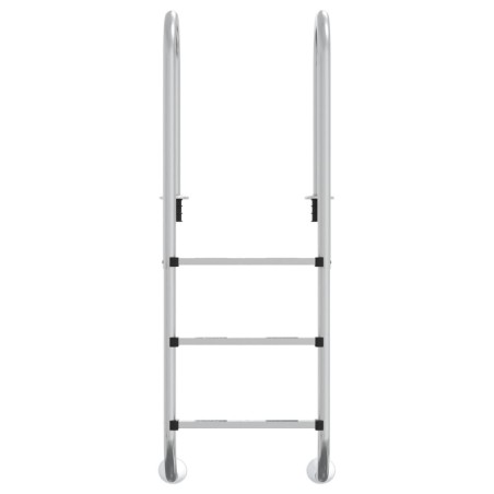 vidaXL Escalera para piscina acero inoxidable 304 54x38x158 cm
