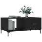 vidaXL Mesa de centro madera contrachapada negro 90x50x40 cm