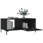 vidaXL Mesa de centro madera contrachapada negro 90x50x40 cm
