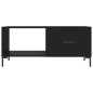 vidaXL Mesa de centro madera contrachapada negro 90x50x40 cm