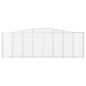 vidaXL Cesta gaviones forma arco hierro galvanizado 400x30x120/140 cm