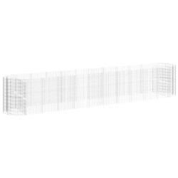 vidaXL Arriate de gaviones de hierro galvanizado 600x100x100 cm