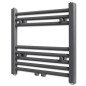 vidaXL Radiador toallero de baño recto gris 480x480 mm vidaXL Radiador toallero de baño recto gris 480x480 mm