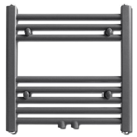 vidaXL Radiador toallero de baño recto gris 480x480 mm